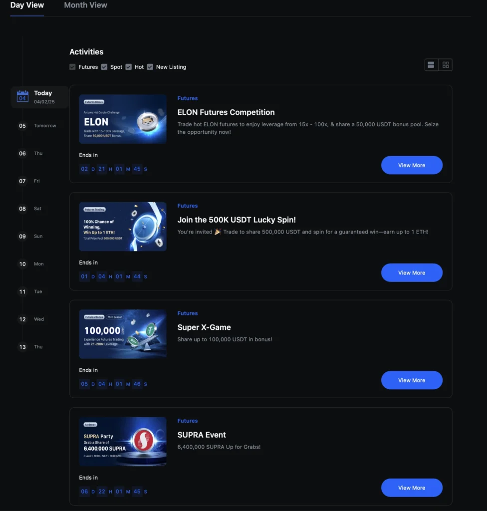 Ознакомление с событиями и наградим на бирже mexc.com
